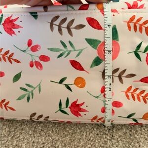 Floral Watercolor Cosmetic Bag - White with Multicolor Floral Print